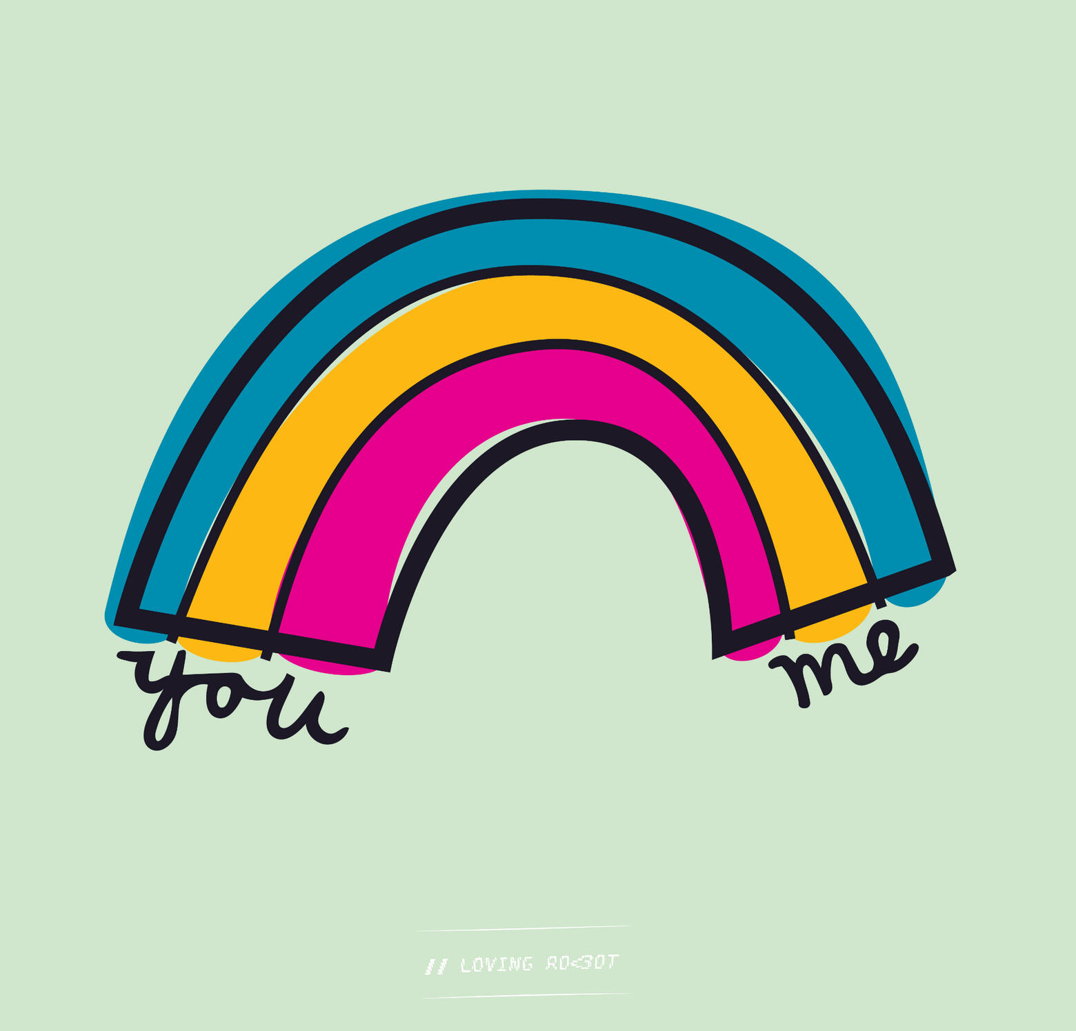 // loving robot loves to design